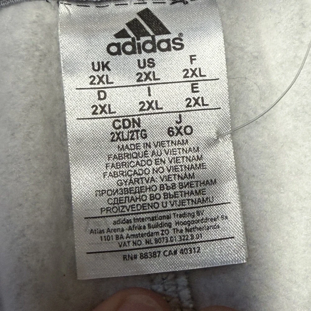 Adidas Slim 3S Sweatpants XXL 2XL Heather Gray Black Tapered Leg Basketball New